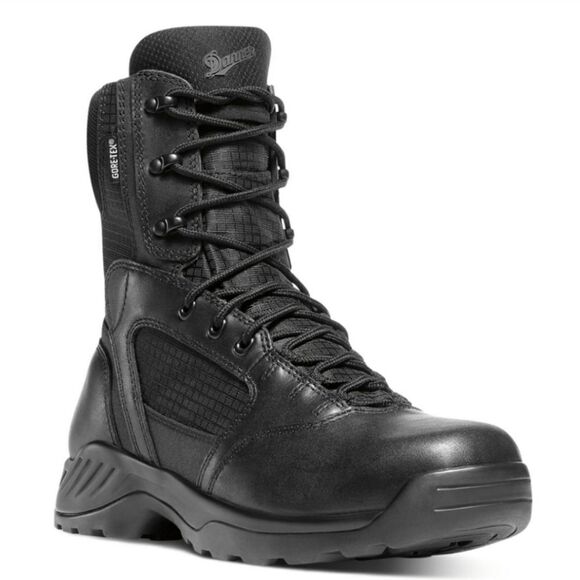 Danner Kinetic Side Zip 8” Black Leather Gore-Tex Combat Boots Sz 10 - Picture 1 of 9